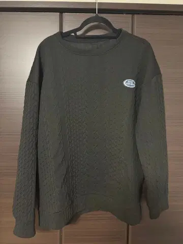 다크 그레이 케이블 니트풍 트레이닝복 L
