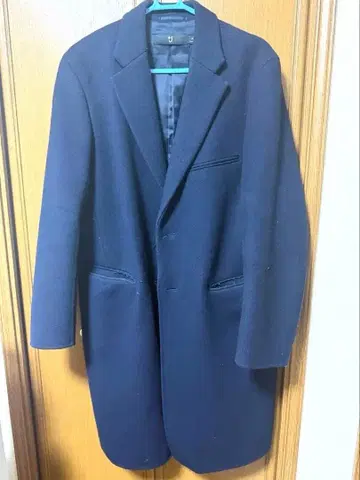 유니클로 +J 울 체스터 코트 네이비 M 사이즈