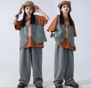 데님 베스트 팬츠 댄스 의상