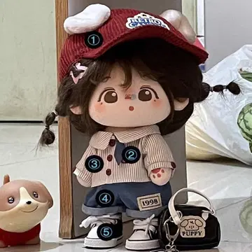 20cm 봉제 인형용 옷 갈아입기 의류 세트 활 5점 세트