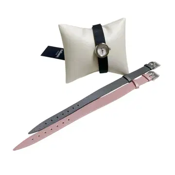 뉴요커 아날로그 교환 가능 밴드 시계 핑크 그레이 블랙