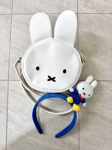 미피 페이스 미니백 봉제 인형 머리띠 2세트 하우스텐보스