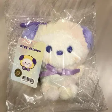 한국 한정판 미개봉 새상품 BT21 치미 CHIMMY 레인보우 키링