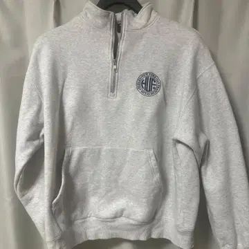 HUF 하프 지퍼 맨투맨 L