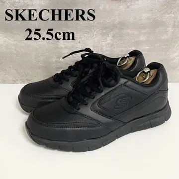 스케쳐스 SR 77156 미끄럼 방지 스니커즈 블랙 25.5cm