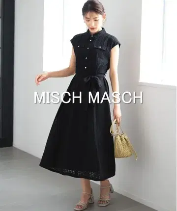 [ 택 포함 새상품 ] MISCH MASCH 프렌치 셔츠 원피스 블랙