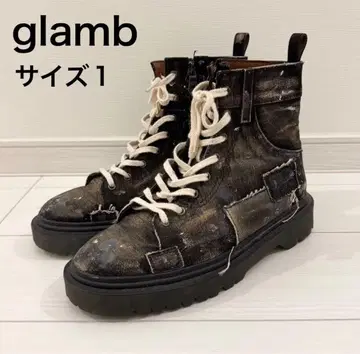 [새상품급] glamb 레이스업 부츠 사이즈 1 블랙 남성용