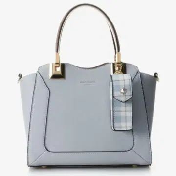 &chouette 립 케이스 포함 핸들 금장 장식 토트 블루