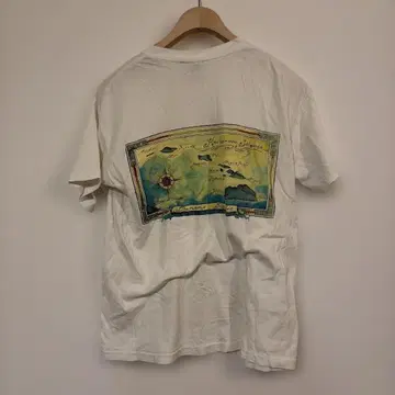 Banana Republic 지도 T셔츠 하와이 90s USA제