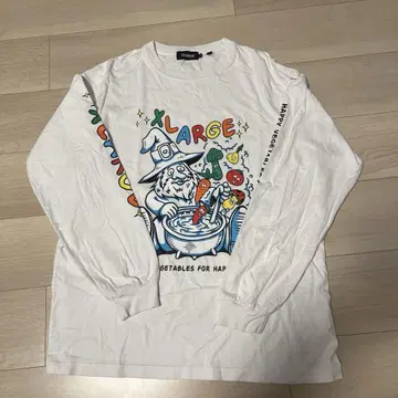 XLARGE 화이트 롱 슬리브 T셔츠 L