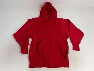 70s Champion 파랑 단색 택 Reverse Weave 후드티 S