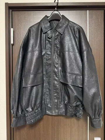 tiptop 가죽 자켓 블랙