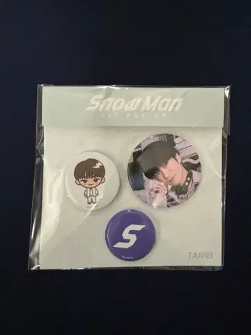SnowMan 타이베이 한정판 POPUP 캔 배지 세트 후카사와 타츠야