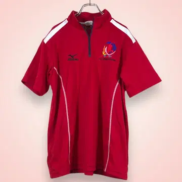 mizuno 스포츠 웨어 반팔 빨간색 폴리에스테르 100% [ L ]