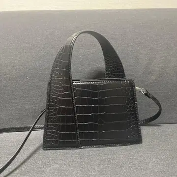 [ 새상품급 ] ZARA 백 숄더백 핸드백 블랙 크로커다일