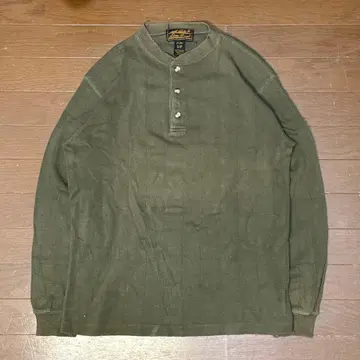 90s 80s 블랙 택 Eddie Bauer 헨리넥