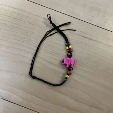컬러풀 비즈 코끼리 참 팔찌