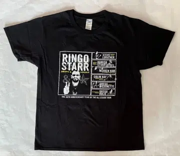 Ringo Starr 30주년 기념 투어 T셔츠 L 사이즈 블랙