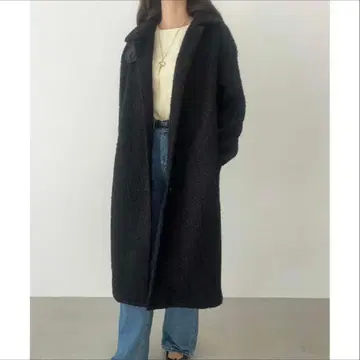 [ 새상품 ] 라우어 보아 소재 2way 롱 코트