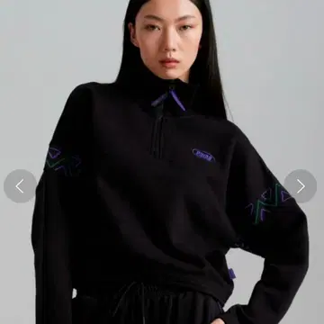 PUMA x PERKS AND MINI 하프 지퍼 크루 맨투맨 S