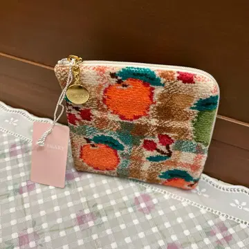 FEILER 페이러 레트로 후르츠 체크 L자 파우치 베이지