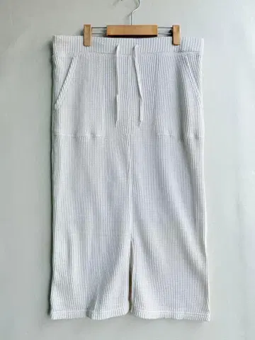 GU 지유 여성용 와플 맥시 스커트 XL 롱 내추럴