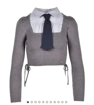 Rilly emulie 타이 드로스트링 셔츠 니트