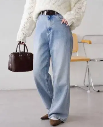 US 코튼 데님 스트레이트 팬츠 ML