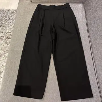 Balisey 블랙 하이웨스트 와이드 팬츠
