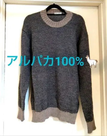 알파카 100% 아일랜드제 MENS 니트 L 사이즈