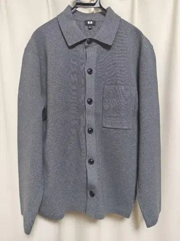 UNIQLO 밀라노 리브 셔츠 가디건 07 GRAY L