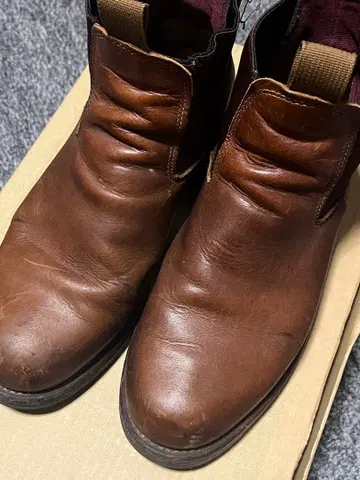 CHIPPEWA 70s 치페와 사이드 고어 부츠 가죽 부츠 브라운 비브람
