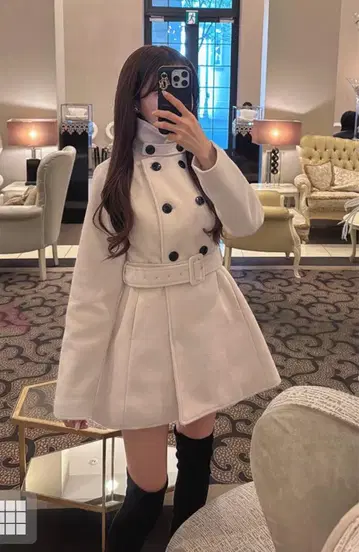 GRL 벨트 포함 스탠드 카라 미들 기장 코트 ze836