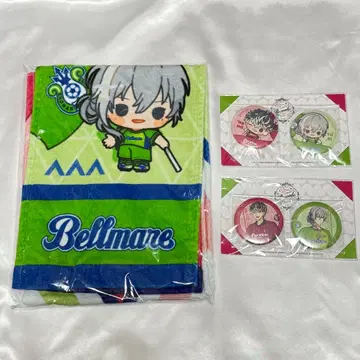아이나나 Re:vale 모모 카즈나 축구 콜라보 머플러 타월 캔뱃지