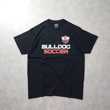 GILDAN BULLDOG SOCCER 프린트 티셔츠 블랙 L K167