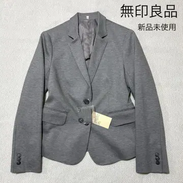 미사용 새상품 무인양품 저지 테일러드 자켓 그레이 가정 세탁 가능