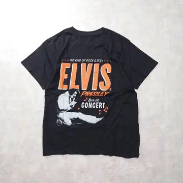 엘비스 프레슬리 반팔 T셔츠 로큰롤의 제왕 블랙 K168