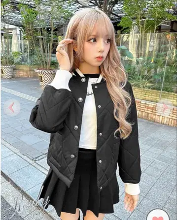 rady 바이컬러 퀼팅 블루종