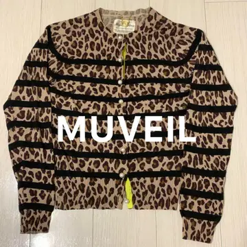 [ MUVEIL ] 뮤베일 레오파드 펄 가디건
