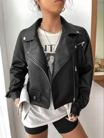 수입 라이더 자켓 블랙