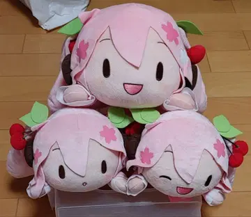 벚꽃 미쿠 포근 봉제 인형 엎드린 세 체 세트