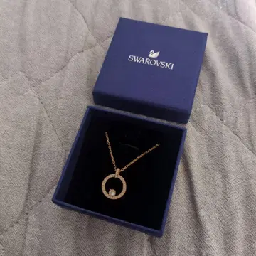 Swarovski 크리스탈 목걸이 핑크 골드
