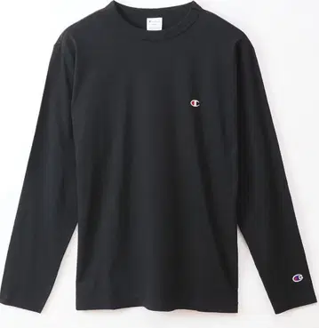 Champion 블랙 긴팔 티셔츠