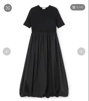 [컨디션 최상] BALLSEY 보르지 마테리알 콤비 하프 슬리브 원피스