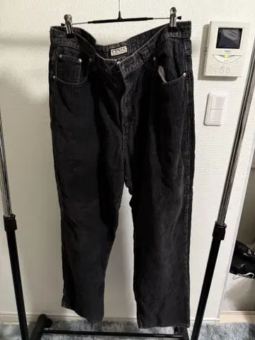 90s 구제 의류 코듀로이 블랙 팬츠