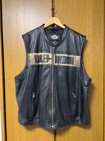 할리데이비슨 천연 가죽 베스트 2008년식