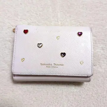 Samantha Thavasa 하트 장식 3단 폴더형 지갑