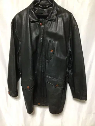 빈티지 가죽 롱 자켓 size 5 (LL)