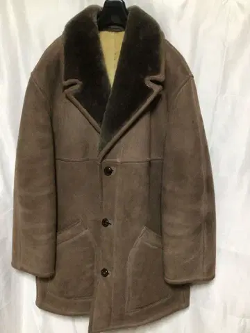 리얼 무스탕! 런치 코트 브라운 size 44