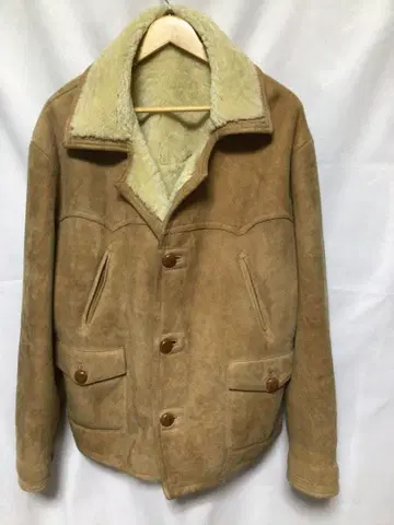 리얼 무스탕 WESTERN/런치 자켓 카멜 LL